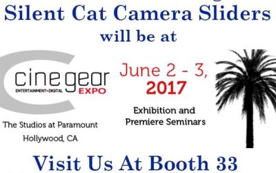 Silent Cat Camera Sliders at the Cine Gear Expo June 2-3
