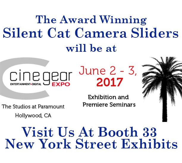 Silent Cat Camera Sliders at the Cine Gear Expo June 2-3